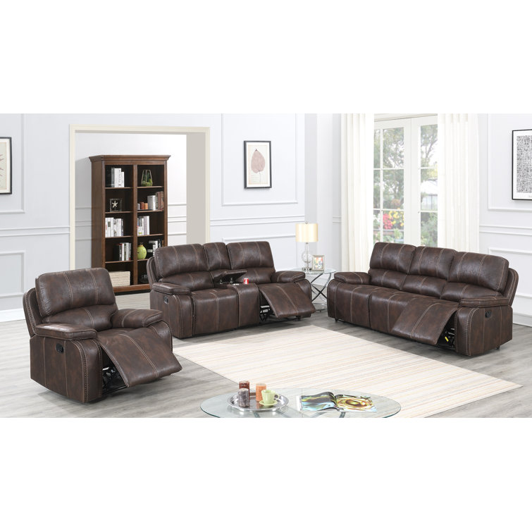 Wayfair reclining deals living room sets